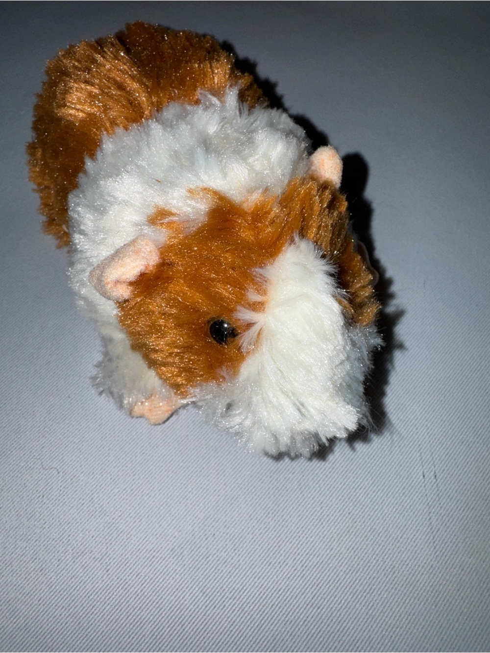 Vintage 2007 Ty 2.0 Fluffball 6 inch Plush Guinea Pig - White and Brown